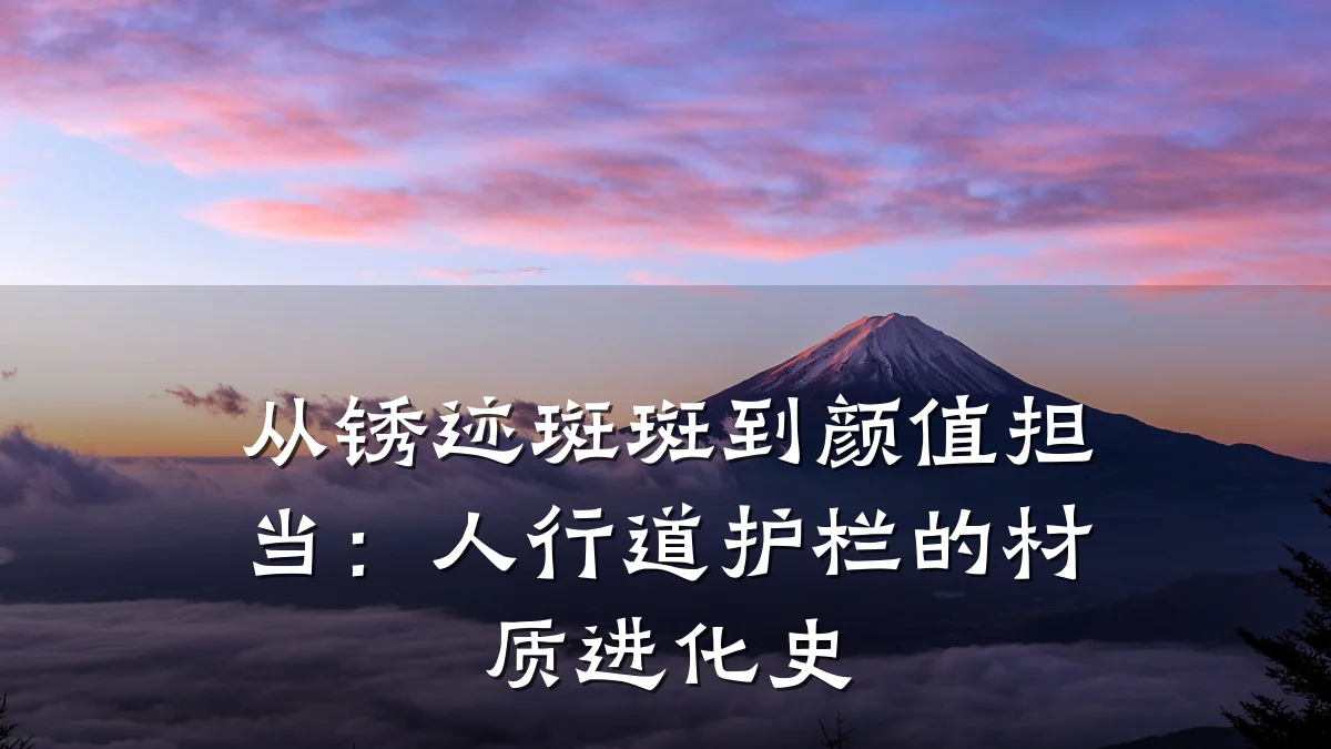 从锈迹斑斑到颜值担当：人行道护栏的材质进化史