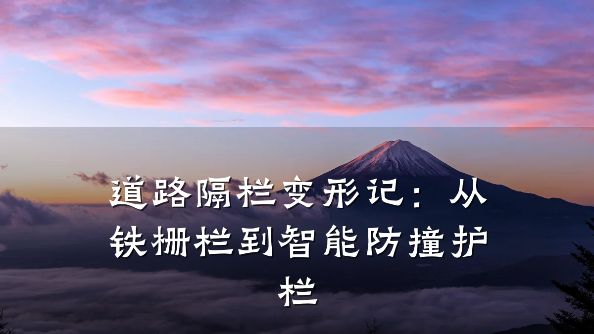 道路隔栏变形记：从铁栅栏到智能防撞护栏