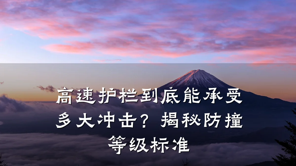 高速护栏到底能承受多大冲击？揭秘防撞等级标准