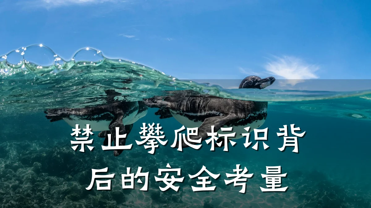禁止攀爬标识背后的安全考量