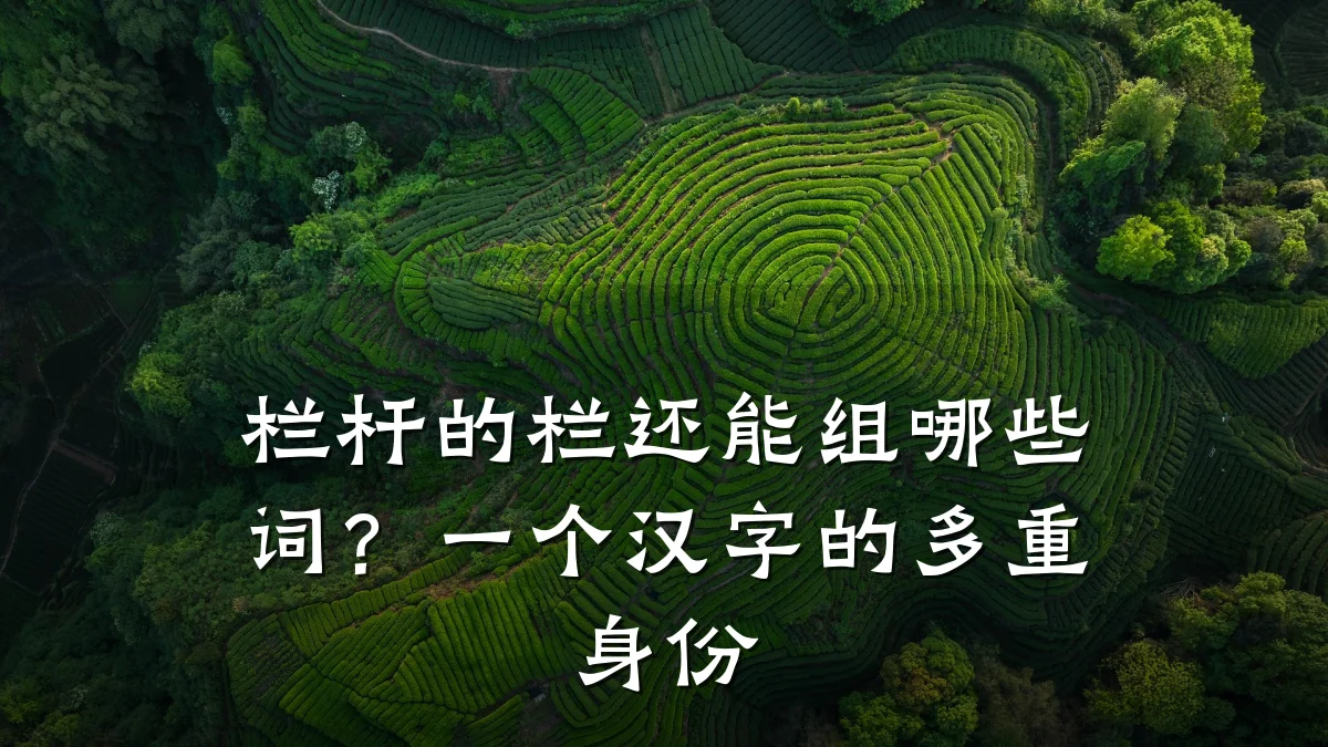 栏杆的栏还能组哪些词？一个汉字的多重身份