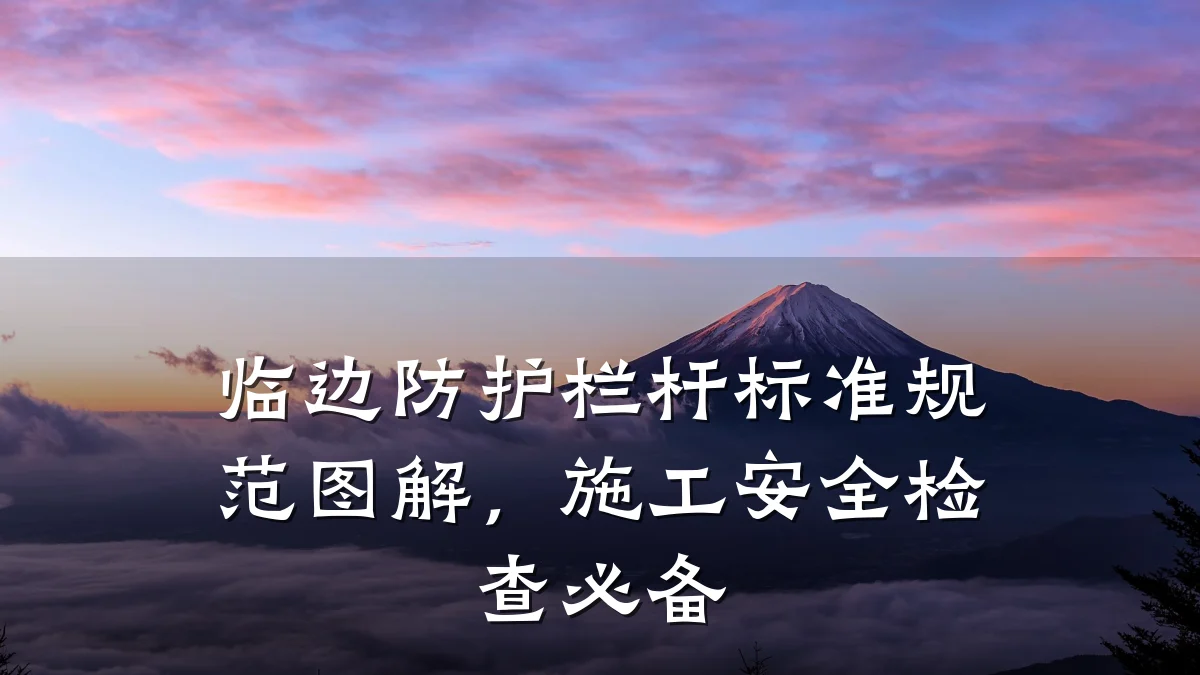 临边防护栏杆标准规范图解，施工安全检查必备