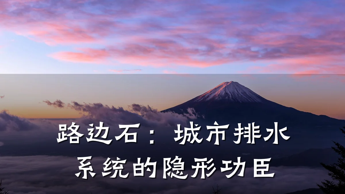 路边石：城市排水系统的隐形功臣