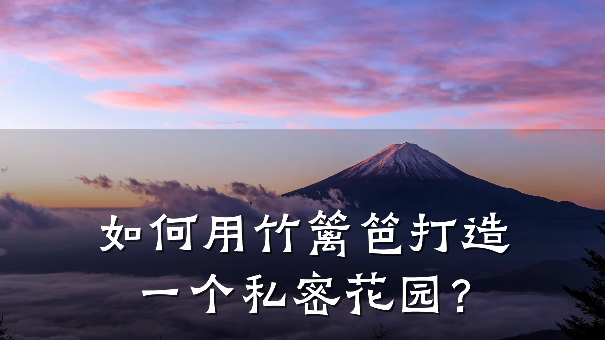 如何用竹篱笆打造一个私密花园？