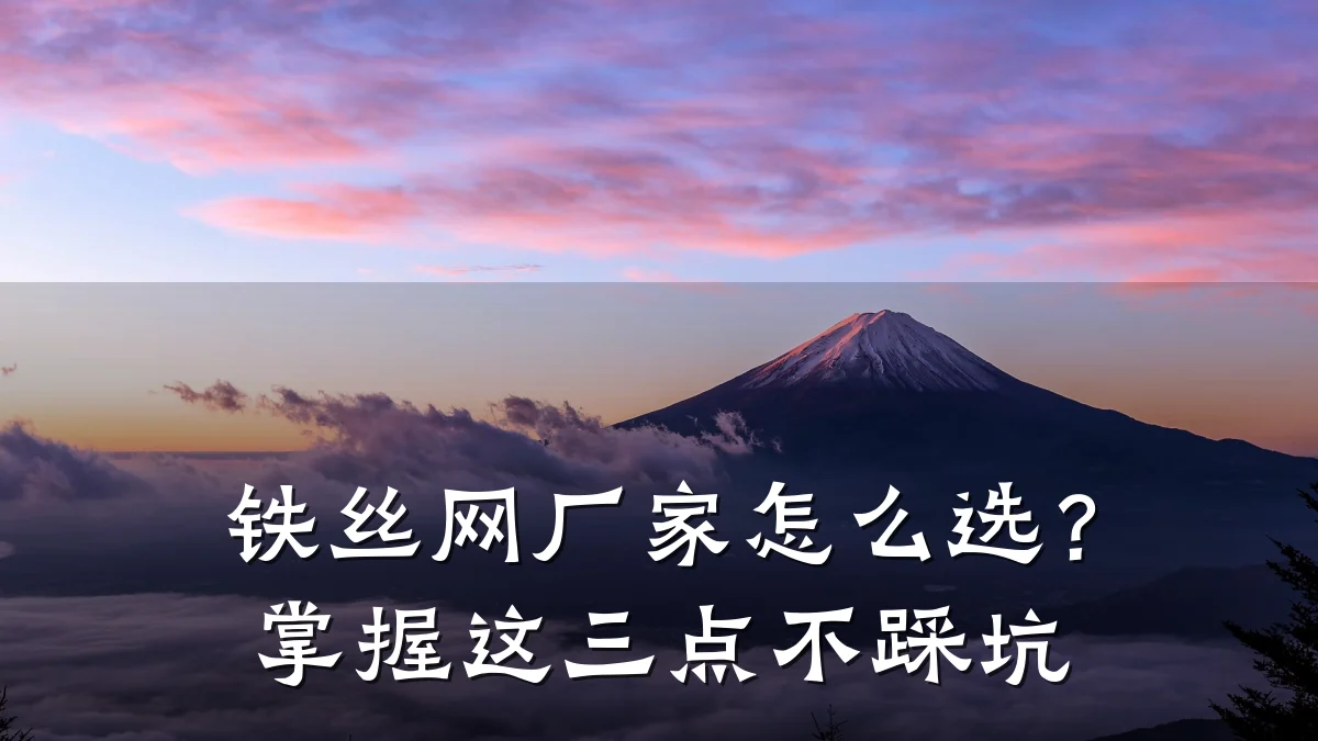 铁丝网厂家怎么选？掌握这三点不踩坑