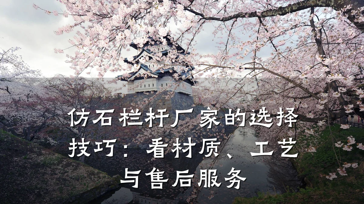 仿石栏杆厂家的选择技巧：看材质、工艺与售后服务