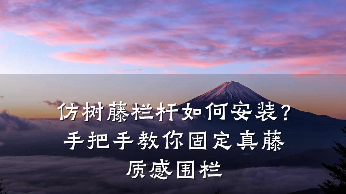 仿树藤栏杆如何安装？手把手教你固定真藤质感围栏