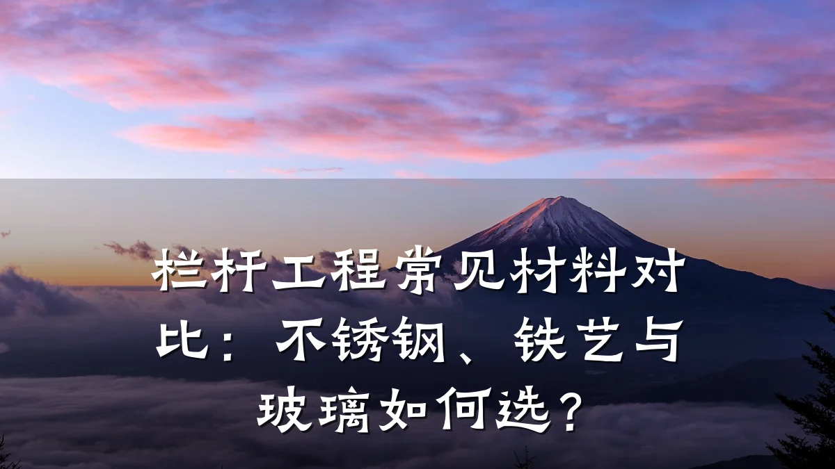 栏杆工程常见材料对比：不锈钢、铁艺与玻璃如何选？