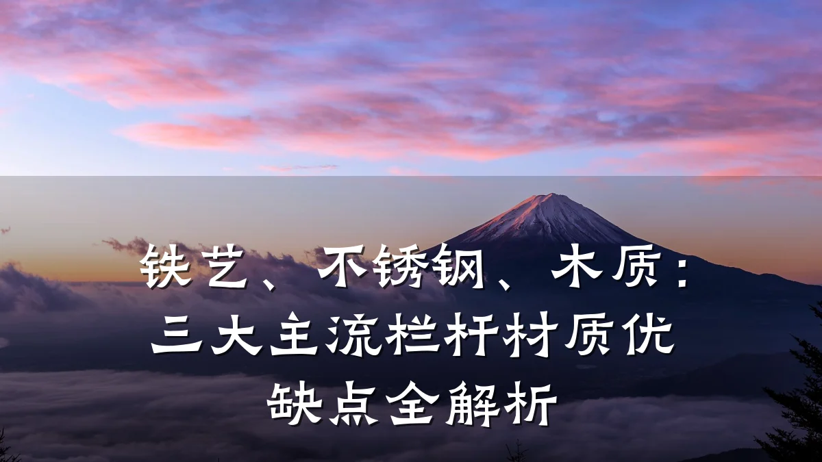 铁艺、不锈钢、木质：三大主流栏杆材质优缺点全解析