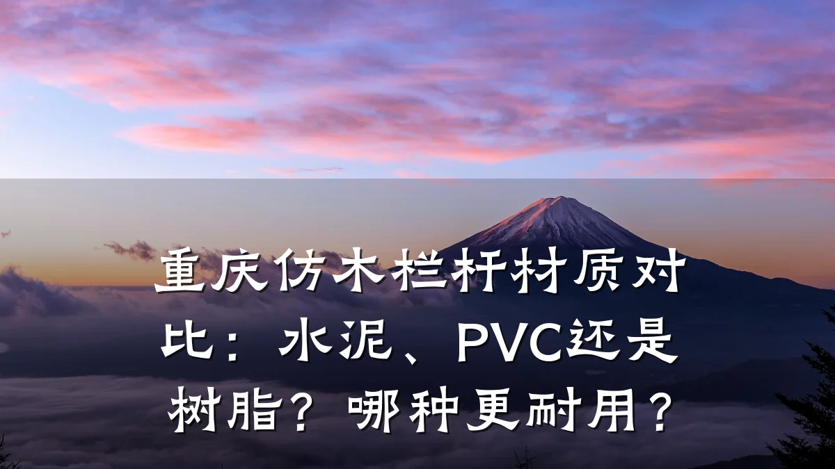 重庆仿木栏杆材质对比：水泥、PVC还是树脂？哪种更耐用？