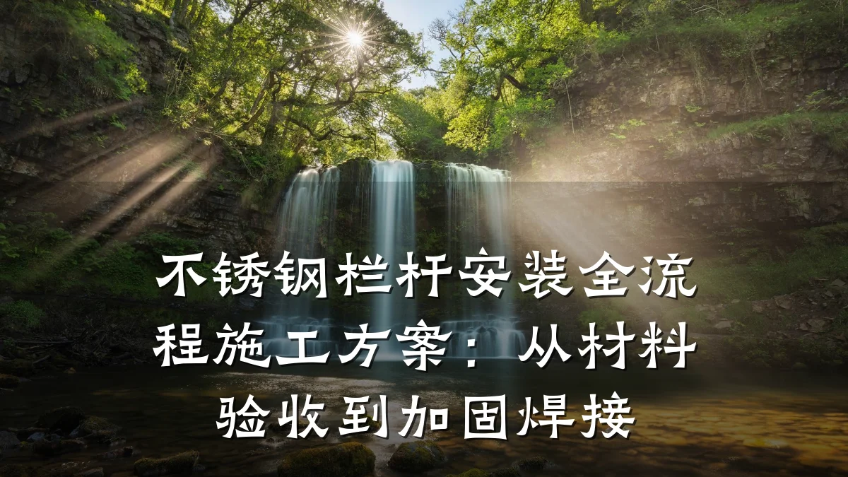 不锈钢栏杆安装全流程施工方案：从材料验收到加固焊接