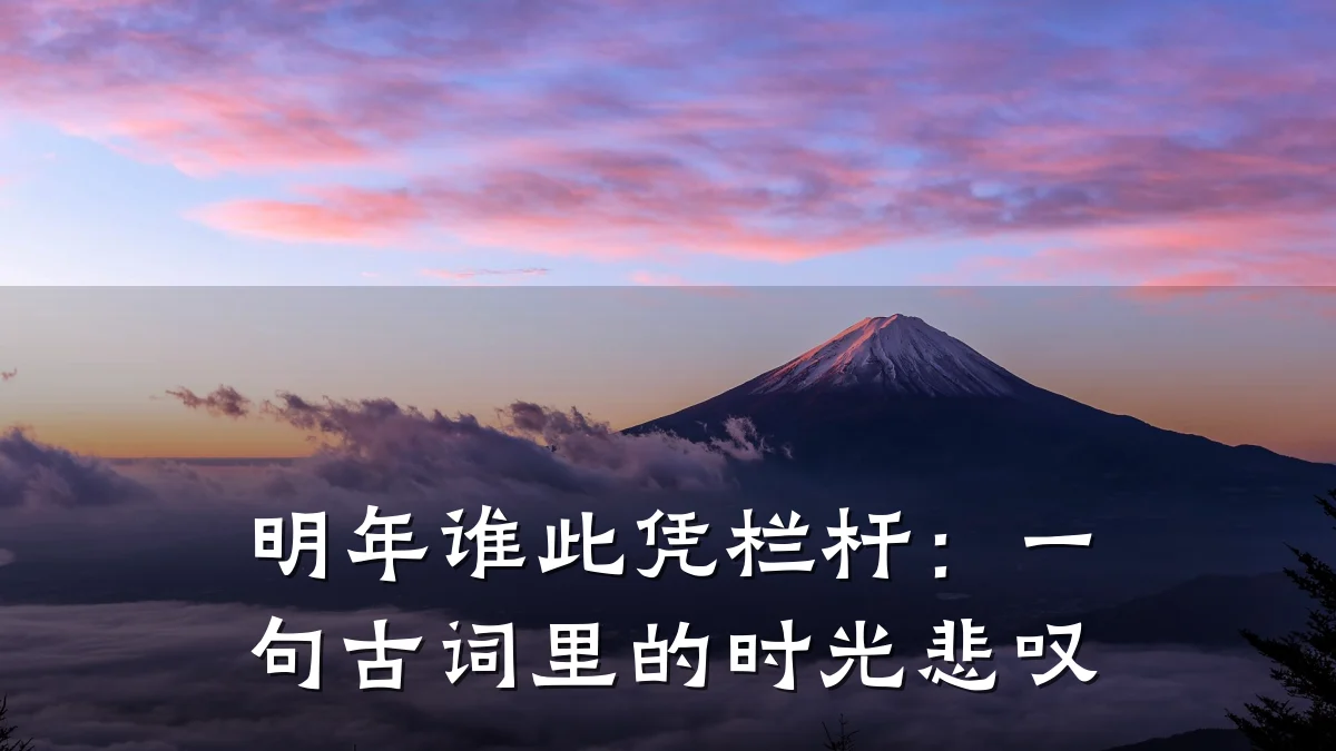 明年谁此凭栏杆:一句古词里的时光悲叹