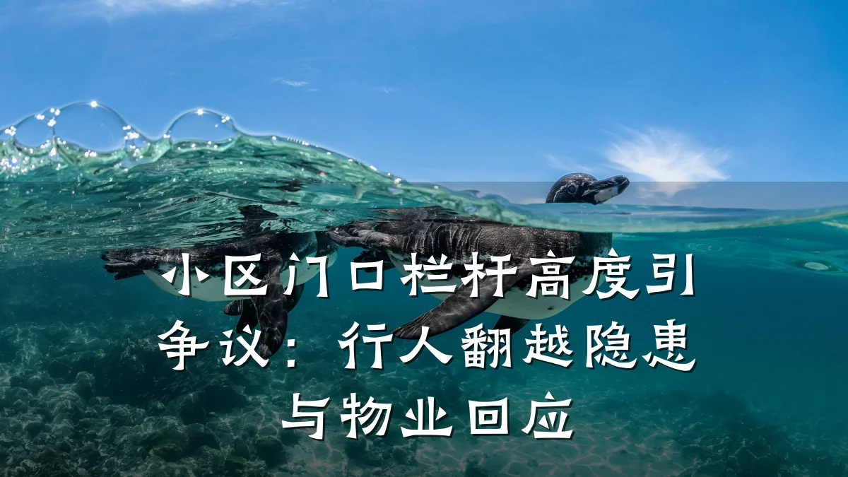 小区门口栏杆高度引争议:行人翻越隐患与物业回应