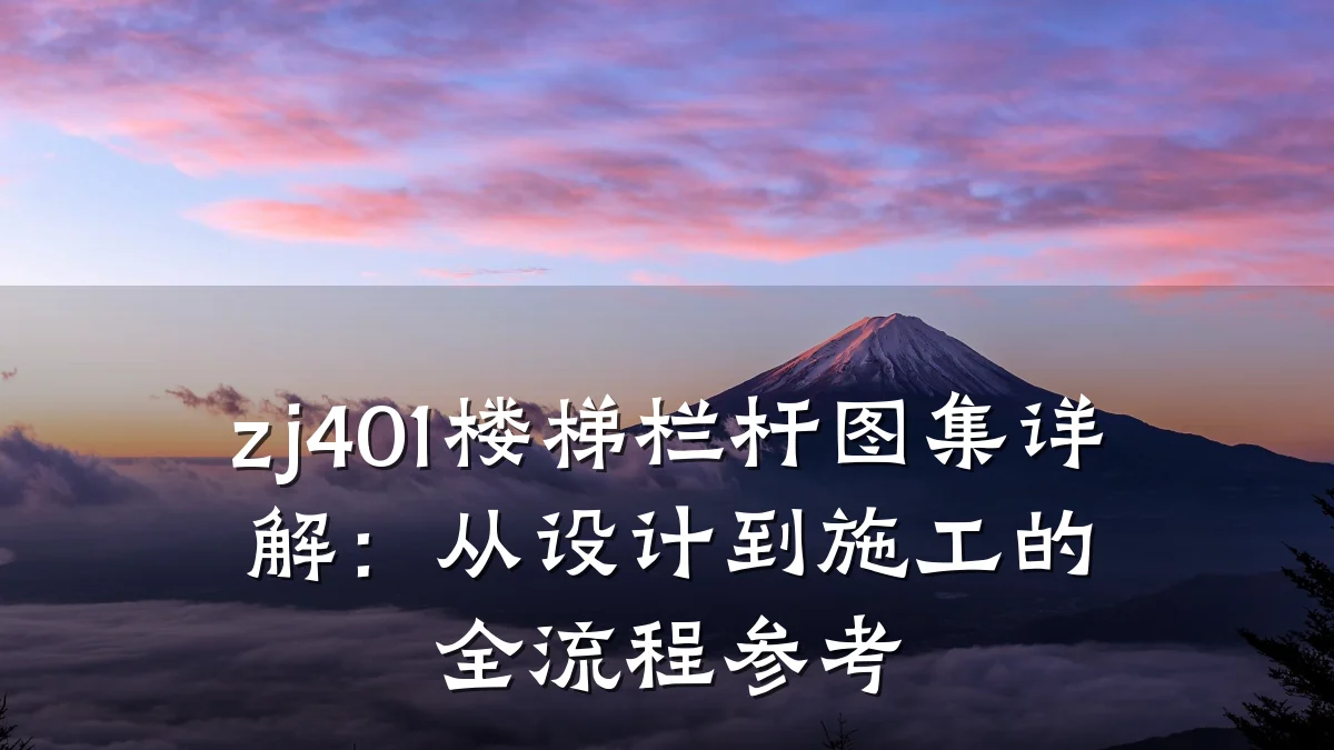 zj401楼梯栏杆图集详解：从设计到施工的全流程参考