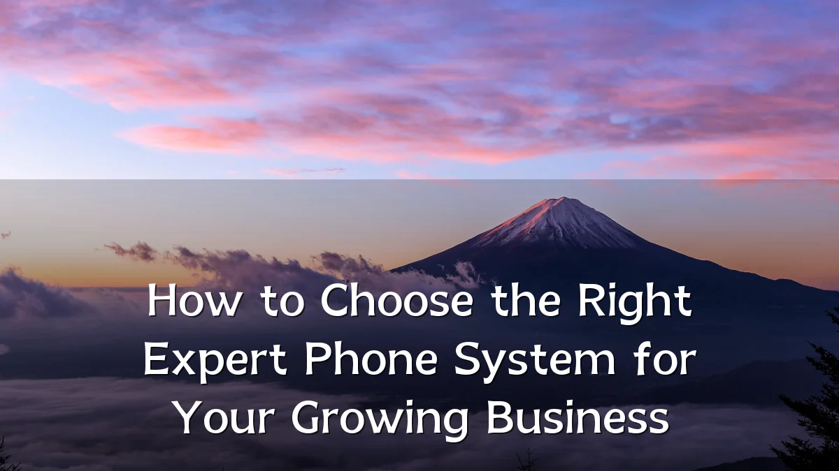 How to Choose the Right Expert Phone System for Your Growing Business