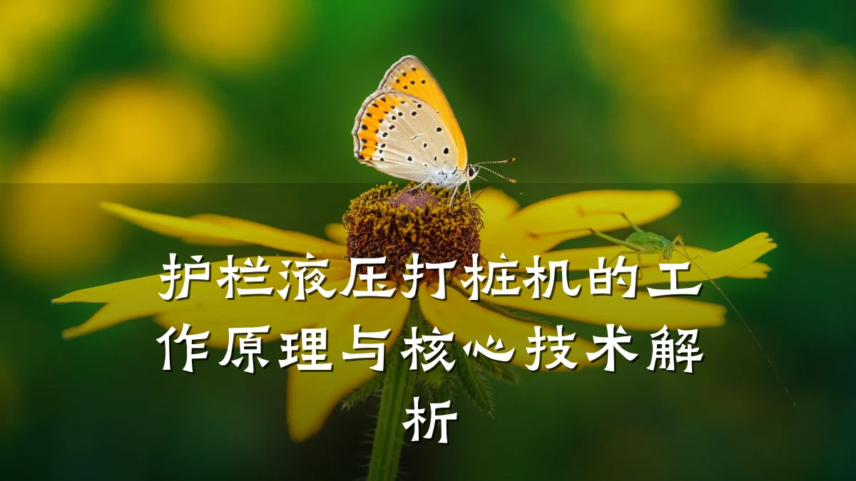 护栏液压打桩机的工作原理与核心技术解析